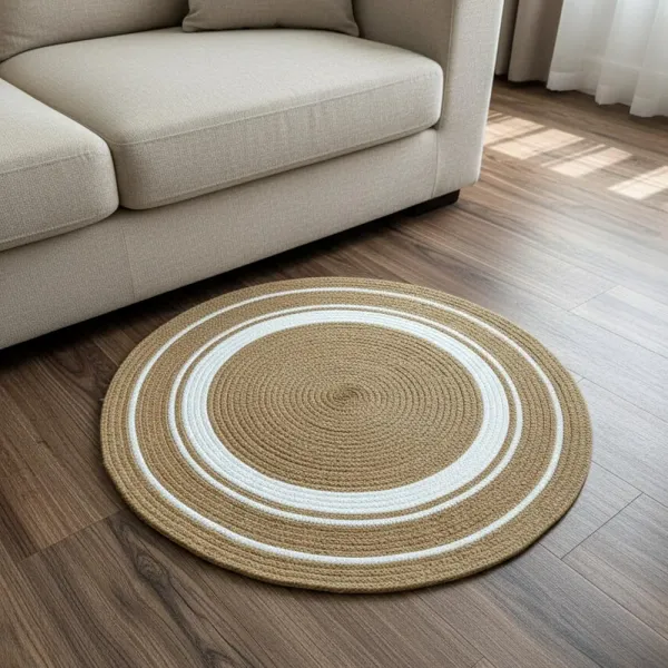 Natural_Jute_Braided_Round_Area_Rug_|_White_Stripe_Accent_|_Eco-Friendly_Handcrafted_|_Boho_Minimalist_Style_|_Living_Room,_Bedroom,_Dining_Room_|_Non-Slip_|_Easy_Care