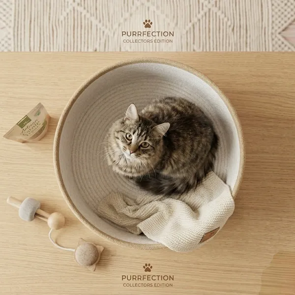 PURRFECTION_Collectors_Edition_–_Handwoven_Cotton_Cat_Nest_Basket