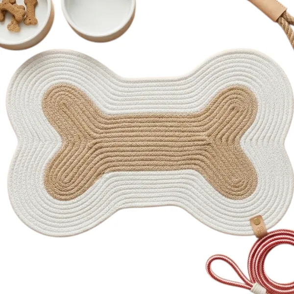 Premium_Bone-Shaped_Cotton_Rope_Pet_Mat_–_Handcrafted_Woven_Dog_&_Cat_Feeding_Mat_for_Food_and_Water_Bowls,_Natural_&_Washable_Pet_Rug_for_Floor_Protection_(Tan_&_White)