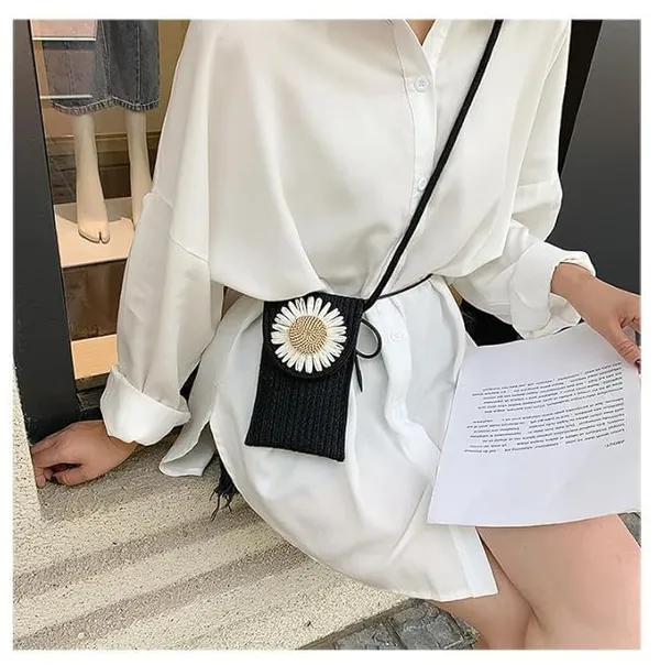 Handcrafted_Cotton_Rope_Mobile_Pouch_with_Daisy_Appliqué_–_Stylish_Crossbody_Sling_Bag_for_Women_&_Girls_(Black)