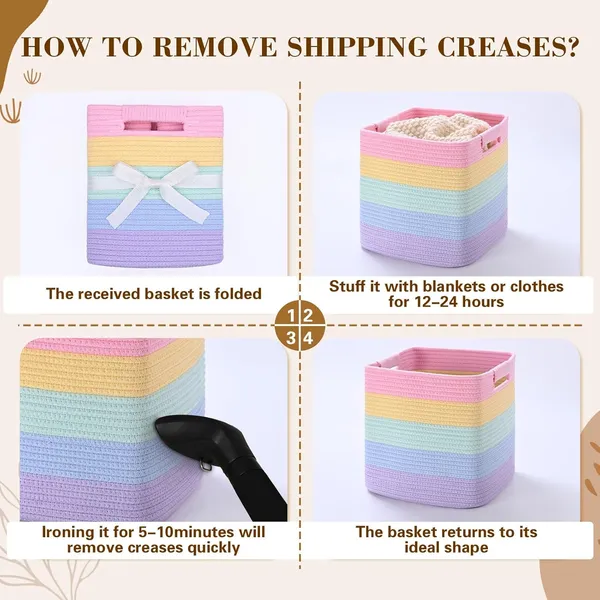 Rainbow__Laundry_Cube_Storage_Bins_for_Organizing,_Cotton_Rope_Woven_Baskets_for_Shelves,_Bathroom,_Kids_Room,_Closets,_Baby_Nursery