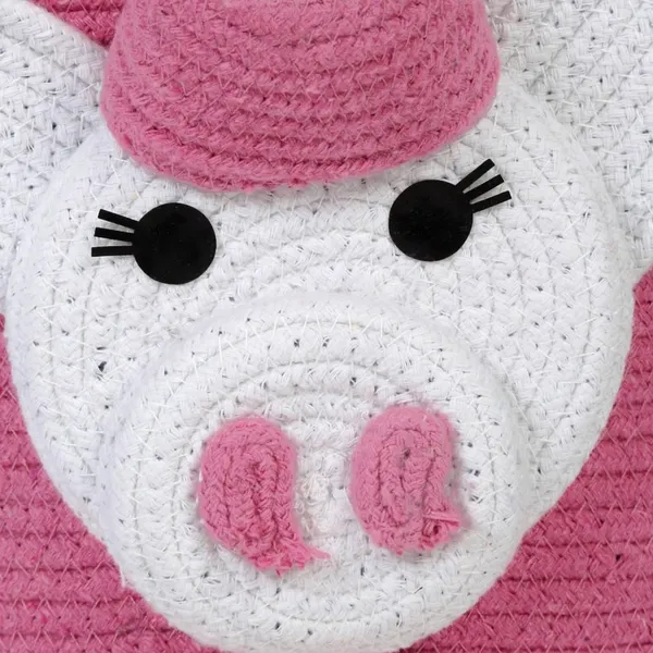Rosie_the_Piggy_Basket_—_Adorable_Cotton_Rope_Storage_Basket_for_Kids'_Rooms_|_Toy_Organizer_with_Lid