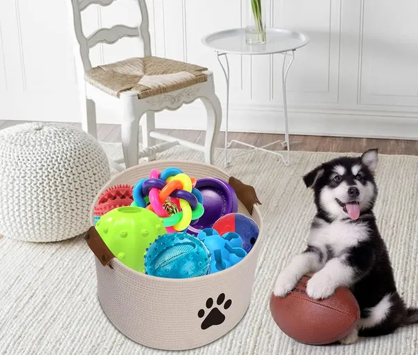 Round_Cotton_Rope_Basket_Pets_Toy_Storage_Bin_-_Storage_Chest_for_Dog_Toys_Laundry_Basket_Living_Room_Organizer_Dog_Stuff_Box_Storage_(Light_Beige)