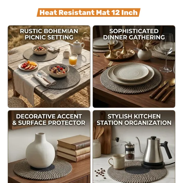 Two-Tone_Braided_Placemats_Round_12_Inch,_Beige_and_Black_Woven_Table_Mats_for_Dining_Table,_Heat_Resistant_Non-Slip_Cotton_Farmhouse_Charger_Plate_Mat,_Set_of_1
