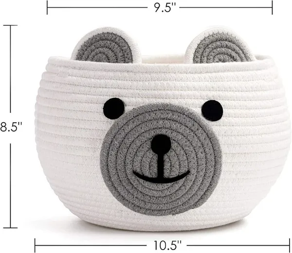 Cotton_Rope_Storage_Basket_with_Cute_Bear_Face_–_Handcrafted_Baby_Nursery_Organizer,_Toy_Bin_&_Home_Décor_Basket_|_Ø_25_cm_×_H_18_cm_|_100%_Natural_Cotton_|_Baby_Shower_Gift