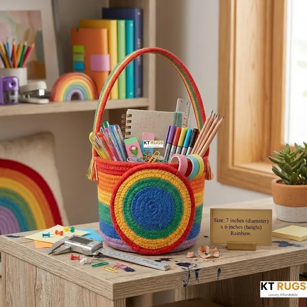 Vibrant_Rainbow_Cotton_Rope_Storage_Basket_with_Handle_(7"_x_6")_|_Woven_Desk_Organizer,_Nursery_Decor_&_Small_Storage