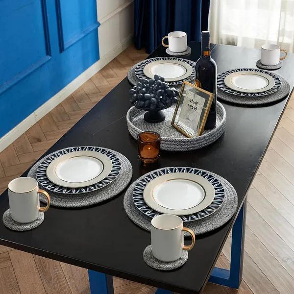 Woven_Cotton_Rope_Round_Placemats_Set_Of_4+4+1With_Holder_Included,_Handmade_Boho_Woven_13_Placemats&4.3_Coasters,Non-Slip_And_Heat_Resistant_For_Your_Perfect_Table_Decor