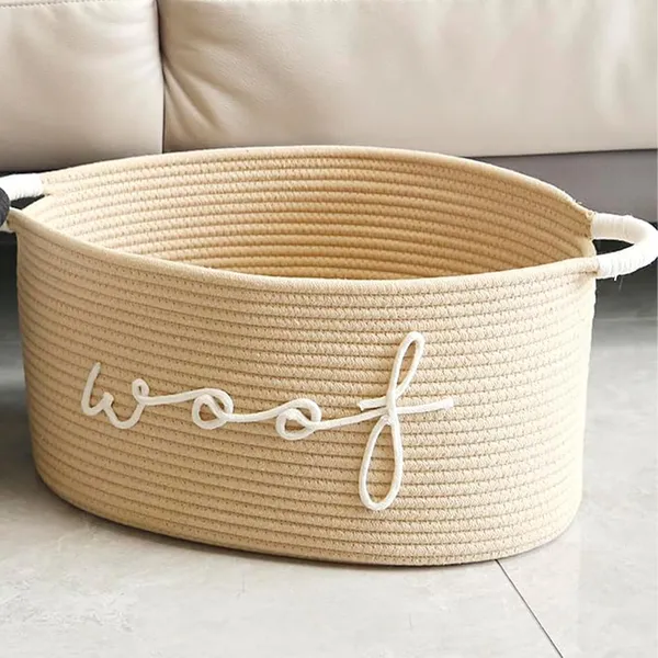 Woven_Dog_Toy_Basket,_Storage_Box_for_Puppy_Accessories,_Robust_Handles,_Round_Toy_Basket_for_Dogs,_Blankets_and_Pet_Accessories_(Khaki)