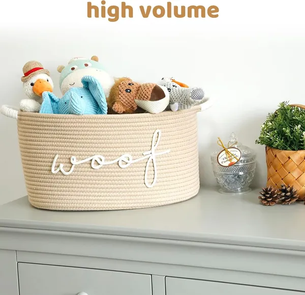 Woven_Dog_Toy_Basket,_Storage_Box_for_Puppy_Accessories,_Robust_Handles,_Round_Toy_Basket_for_Dogs,_Blankets_and_Pet_Accessories_(Khaki)
