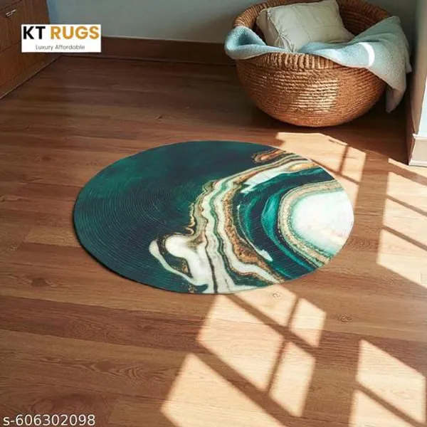 Abstract_Agate_Round_Area_Rug_90_cm_|_3ft_PP_Rug