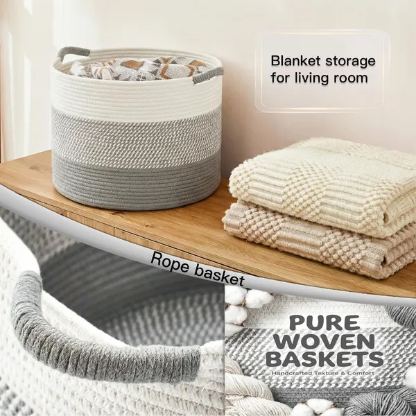 Large_Cotton_Rope_Basket,_Decorative_Woven_Blanket_Storage_for_Living_Room,_Boho_Toy_Storage_&_Toy_Box_for_Kids,_Versatile_Laundry_Basket_&_Nursery_Hamper_for_Blankets(Grey)