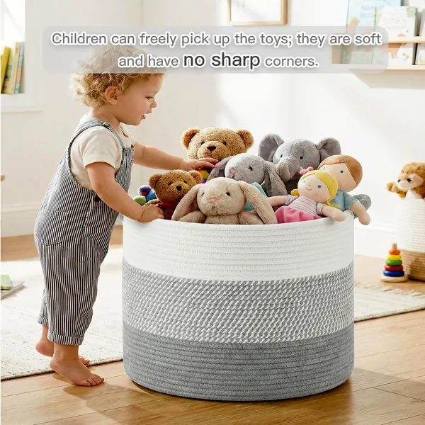 Large_Cotton_Rope_Basket,_Decorative_Woven_Blanket_Storage_for_Living_Room,_Boho_Toy_Storage_&_Toy_Box_for_Kids,_Versatile_Laundry_Basket_&_Nursery_Hamper_for_Blankets(Grey)