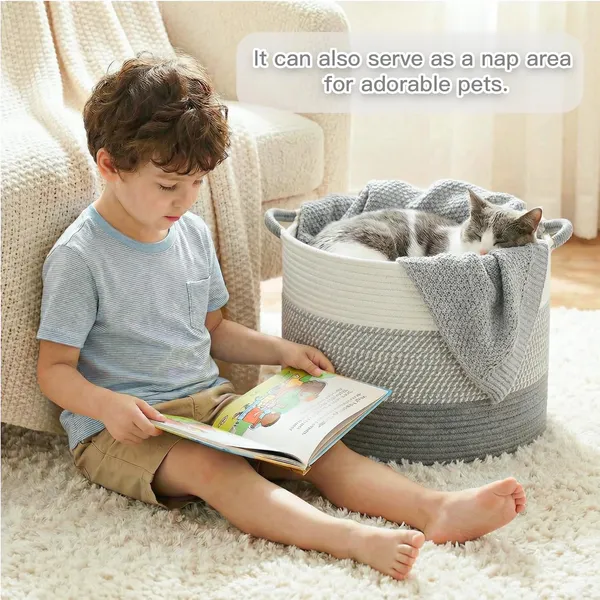 Large_Cotton_Rope_Basket,_Decorative_Woven_Blanket_Storage_for_Living_Room,_Boho_Toy_Storage_&_Toy_Box_for_Kids,_Versatile_Laundry_Basket_&_Nursery_Hamper_for_Blankets(Grey)