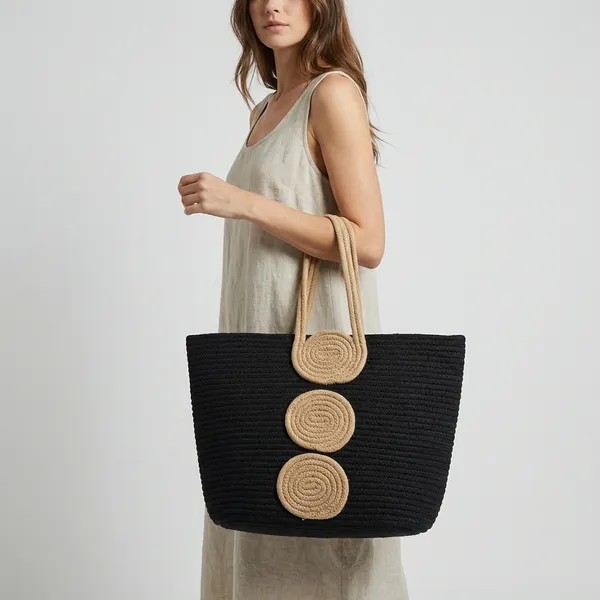 Black_And_Beige__Jute_Cotton_Tote_Bags_And_Jute_Bag_Lunch_Bag_Office_Tote_Bag_For_Women