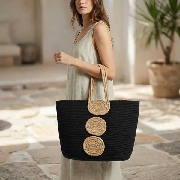 Black_And_Beige__Jute_Cotton_Tote_Bags_And_Jute_Bag_Lunch_Bag_Office_Tote_Bag_For_Women
