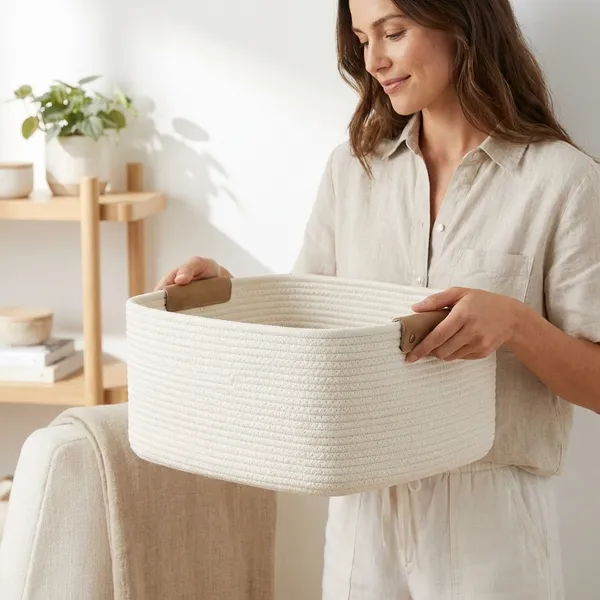 White_Multipurpose_Home_&_Kitchen_Organizer_Basket_12x8x4"