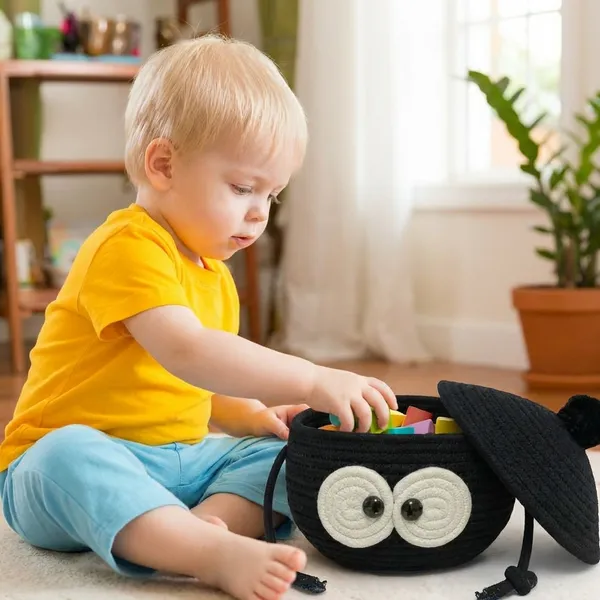 Black_Small_Toys_Storage_Basket_Cotton_Rope_Basket_For_Kids_Toys