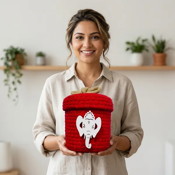 Handcrafted_Red_Jute_Ganesha_Basket_with_Lid_|_8x8_Inch_Multipurpose_Storage_Basket_|_Decorative_Pooja_Organizer_|_Eco-Friendly_Gift_Basket