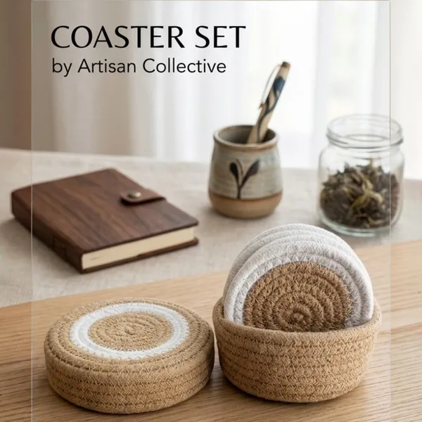 Set_of_6_Handwoven_Jute_&_Cotton_Rope_Coasters_with_Holder_|_4_Inch_Round_|_Boho_Farmhouse_Table_Decor