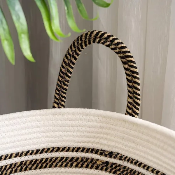 uxury_Laundry_Basket_Natural_Cotton_Rope_Storage_Basket_and_Hamper_for_Cloths_and_Multi_Usage_in_Guest_Room,_Bedroom,_Laundry_Room,_Living_Room_(Size_-_14"_D_x_18"H)