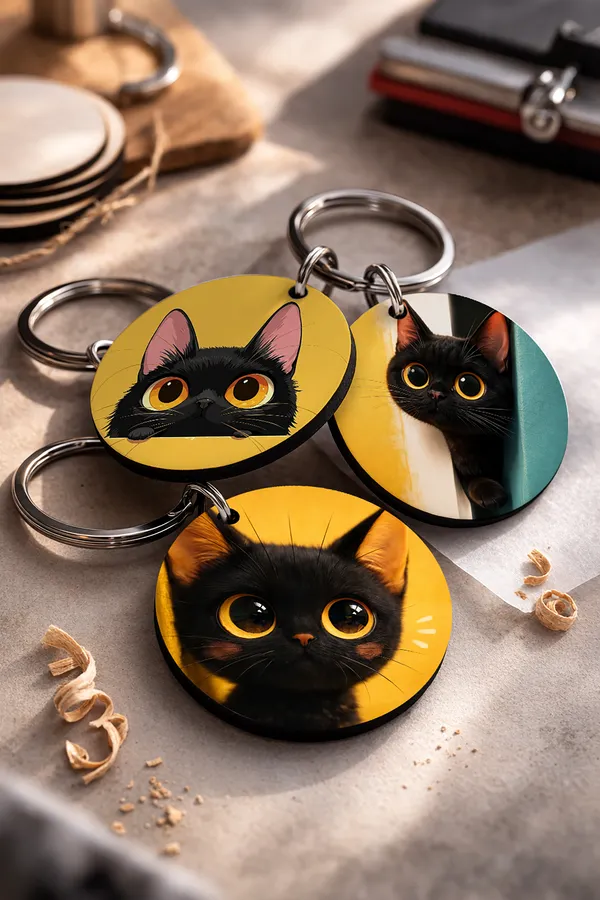 Wooden_Cat_Keychain_Set_of_3_|_STYLE_9