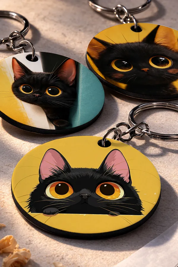 Wooden_Cat_Keychain_Set_of_3_|_STYLE_9