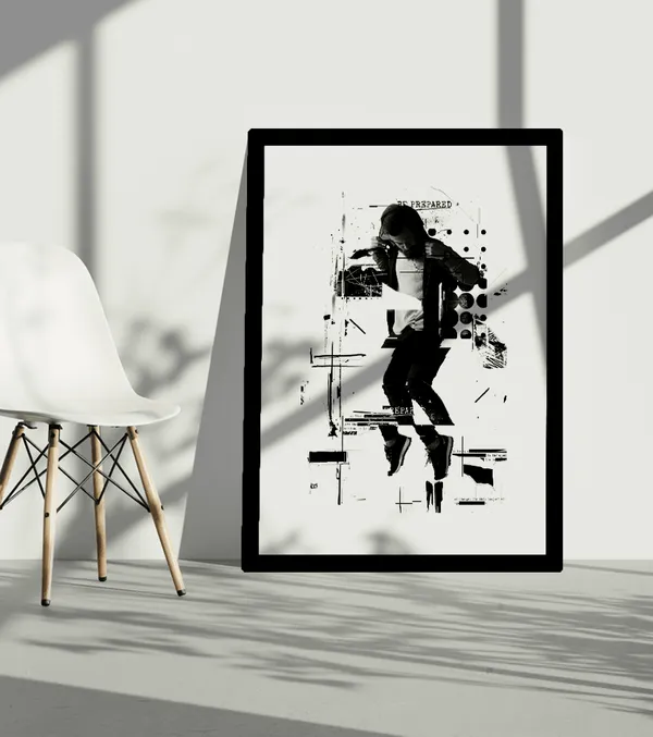 Multicolor_Wooden_Creative_Photocopy_Glitch_Customised_Poster_Frame_|_A4