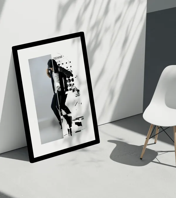 Multicolor_Wooden_Creative_Photocopy_Glitch_Customised_Poster_Frame_|_A4