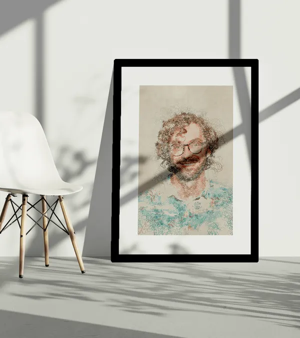 Multicolor_Wooden_Creative_Scribbles_Art_Solo_Customised_Poster_Frame_|_A4