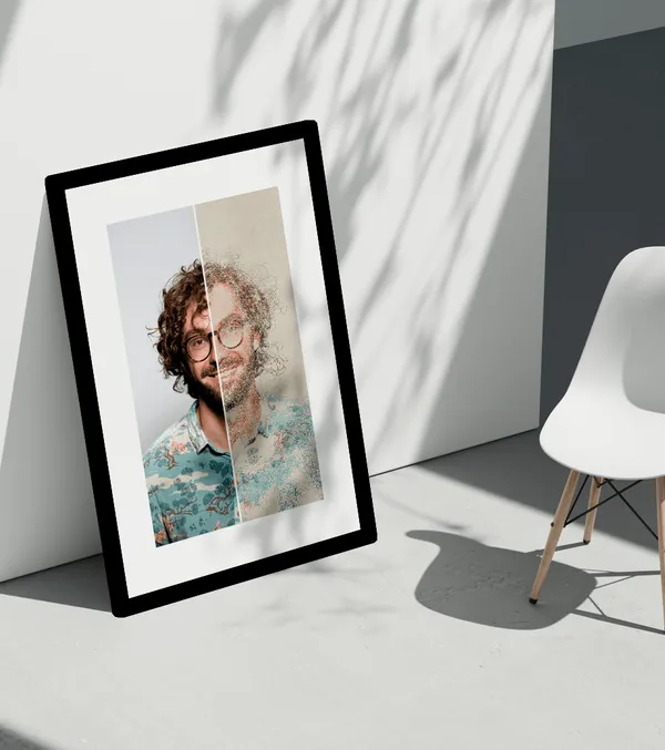 Multicolor_Wooden_Creative_Scribbles_Art_Solo_Customised_Poster_Frame_|_A4