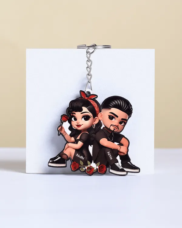 Multicolor_Wooden_Ai_Couple_Key_Chain_|_2.2_Inch