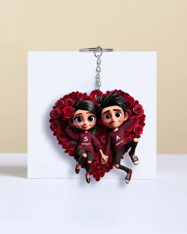 Multicolor_Wooden_Ai_Couple_Key_Chain_|_2.2_Inch