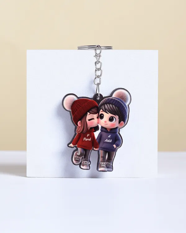 Multicolor_Wooden_Ai_Couple_Key_Chain_|_2.2_Inch