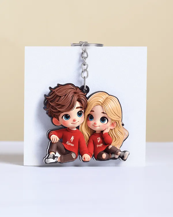 Multicolor_Wooden_Ai_Couple_Key_Chain_|_2.2_Inch
