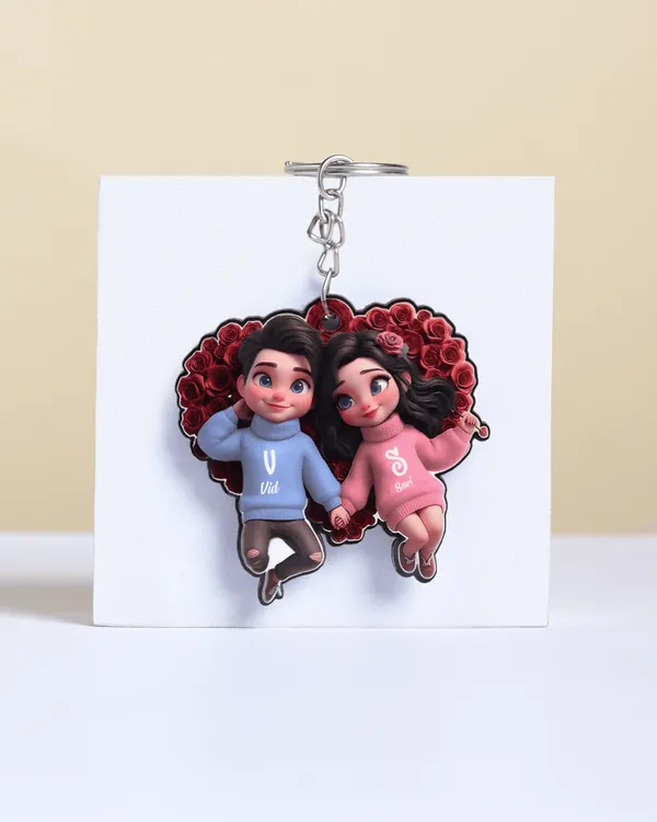 Multicolor_Wooden_Ai_Couple_Key_Chain_|_2.2_Inch
