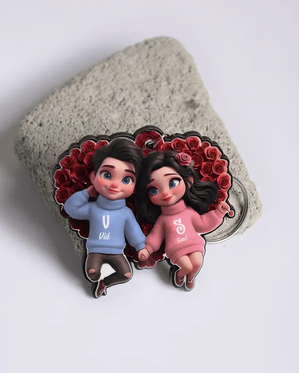 Multicolor_Wooden_Ai_Couple_Key_Chain_|_2.2_Inch