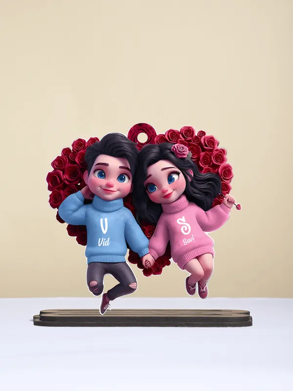 Multicolor_Wooden_Ai_Couple_Stand_|_8_Inch