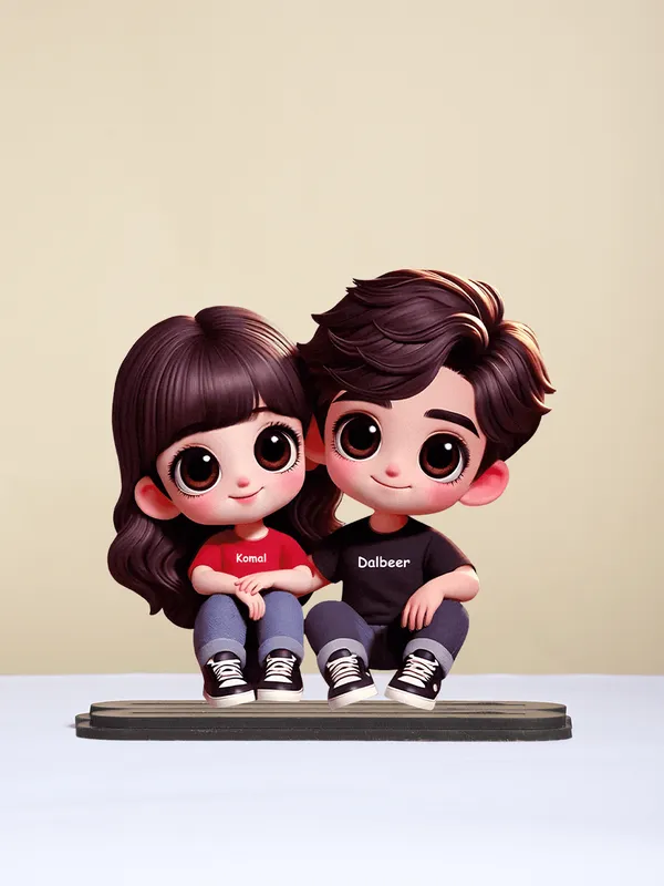 Multicolor_Wooden_Ai_Couple_Stand_|_8_Inch