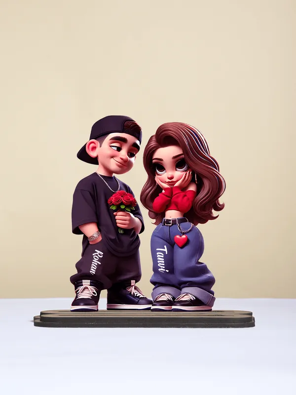 Multicolor_Wooden_Ai_Couple_Stand_|_8_Inch