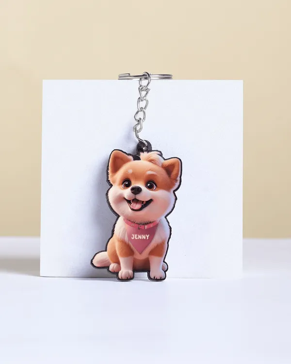 Multicolor_Wooden_Ai_Pomeranian_Dog_Key_Chain_|_2.2_Inch