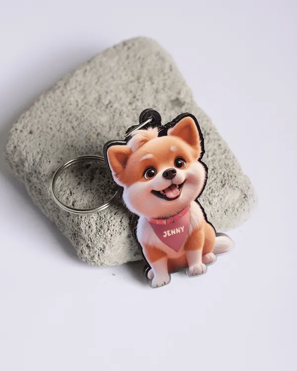 Multicolor_Wooden_Ai_Pomeranian_Dog_Key_Chain_|_2.2_Inch
