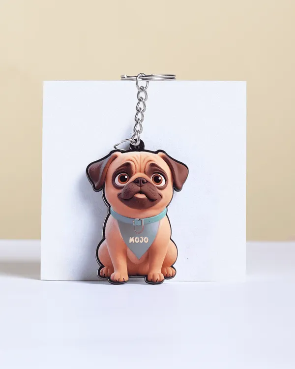 Multicolor_Wooden_Ai_Pug_Dog_Key_Chain_|_2.2_Inch