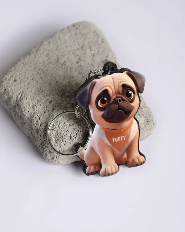 Multicolor_Wooden_Ai_Pug_Dog_Key_Chain_|_2.2_Inch