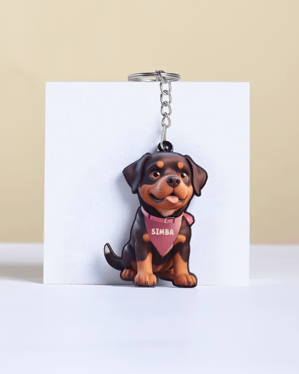 Multicolor_Wooden_Ai_Rottweiler_Dog_Key_Chain_|_2.2_Inch