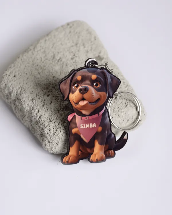 Multicolor_Wooden_Ai_Rottweiler_Dog_Key_Chain_|_2.2_Inch