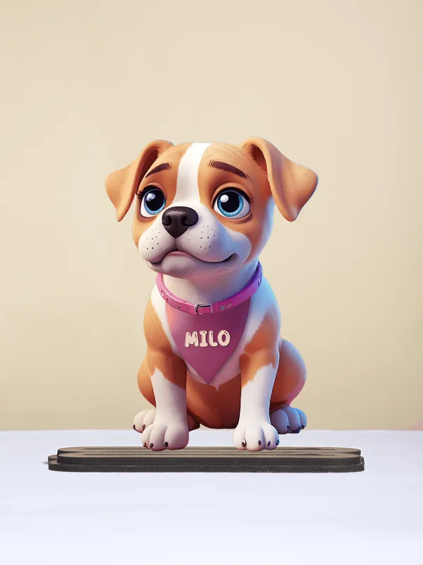 Multicolor_Wooden_Ai_Bull_Dog_Stand_|_8_Inch