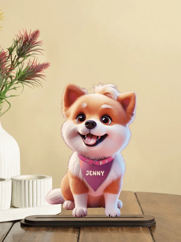 Multicolor_Wooden_Ai_Pomeranian_Dog_Stand_|_8_Inch