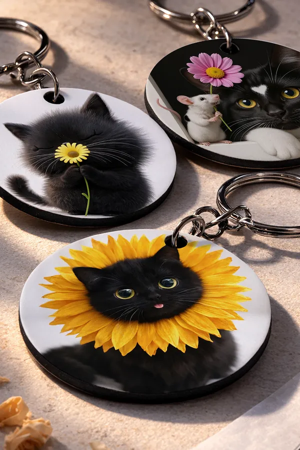 Wooden_Cat_Keychain_Set_of_3_|_STYLE_7