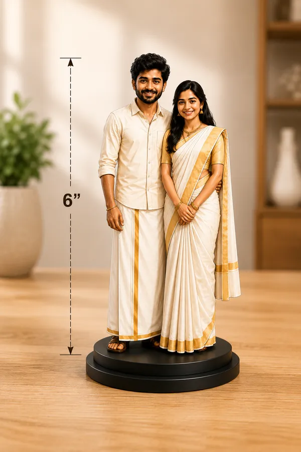 Personalized_South_Indian_Traditional_Couple_Caricature_02