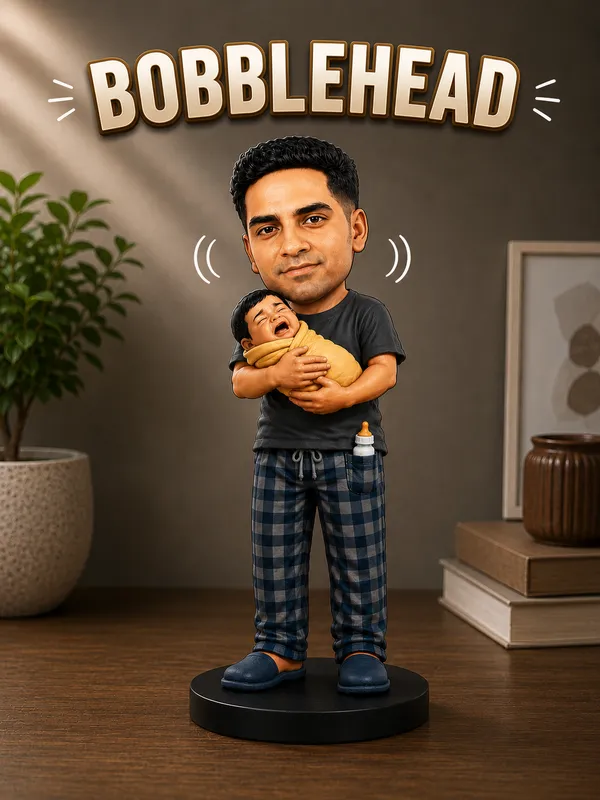 Bobble_Head_Caricature_for_Baby_Care_Dad
